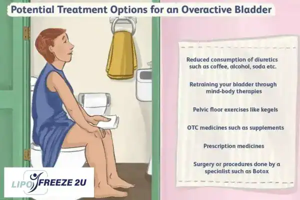 image of woman on toilet because of an overactive bladder Rushden