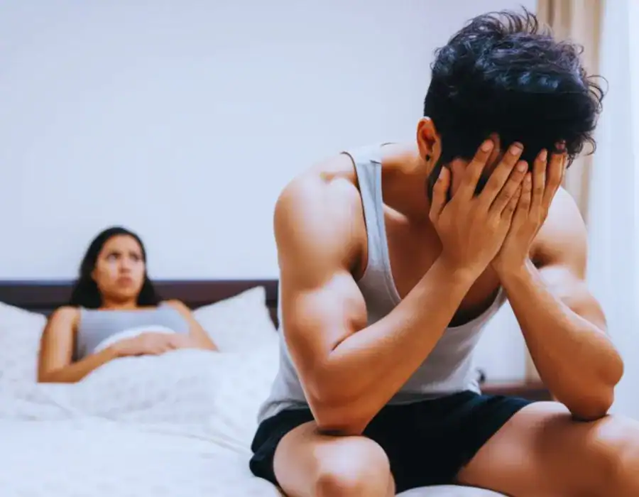 Image of upset man in need of erectile dysfunction treatment Rushden